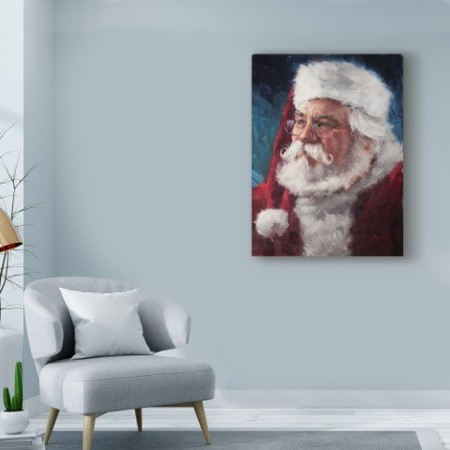 Trademark Fine Art Meadowpaint 'Elderly Santa Portrait' Canvas Art, 14x19 ALI43516-C1419GG